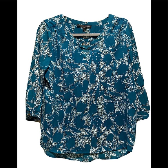 Harve Benard Medium Tunic Blouse Top Green - Picture 2 of 5